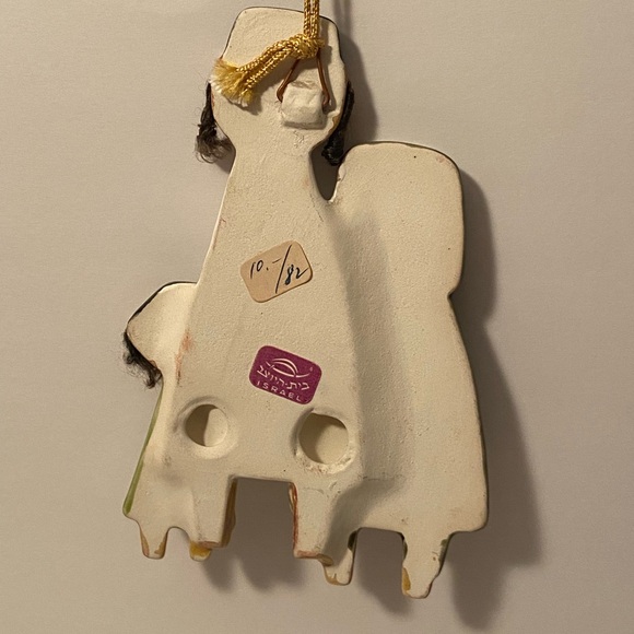 Israel Handmade Jewish Family Trio Ceramic Wall Hanging Art - Picture 5 of 6